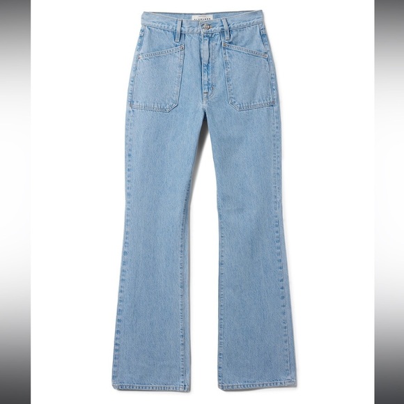 Slvrlake Charlotte Clear Skies High Rise Bootcut Flare Light Wash Jeans size 25 - Picture 1 of 13